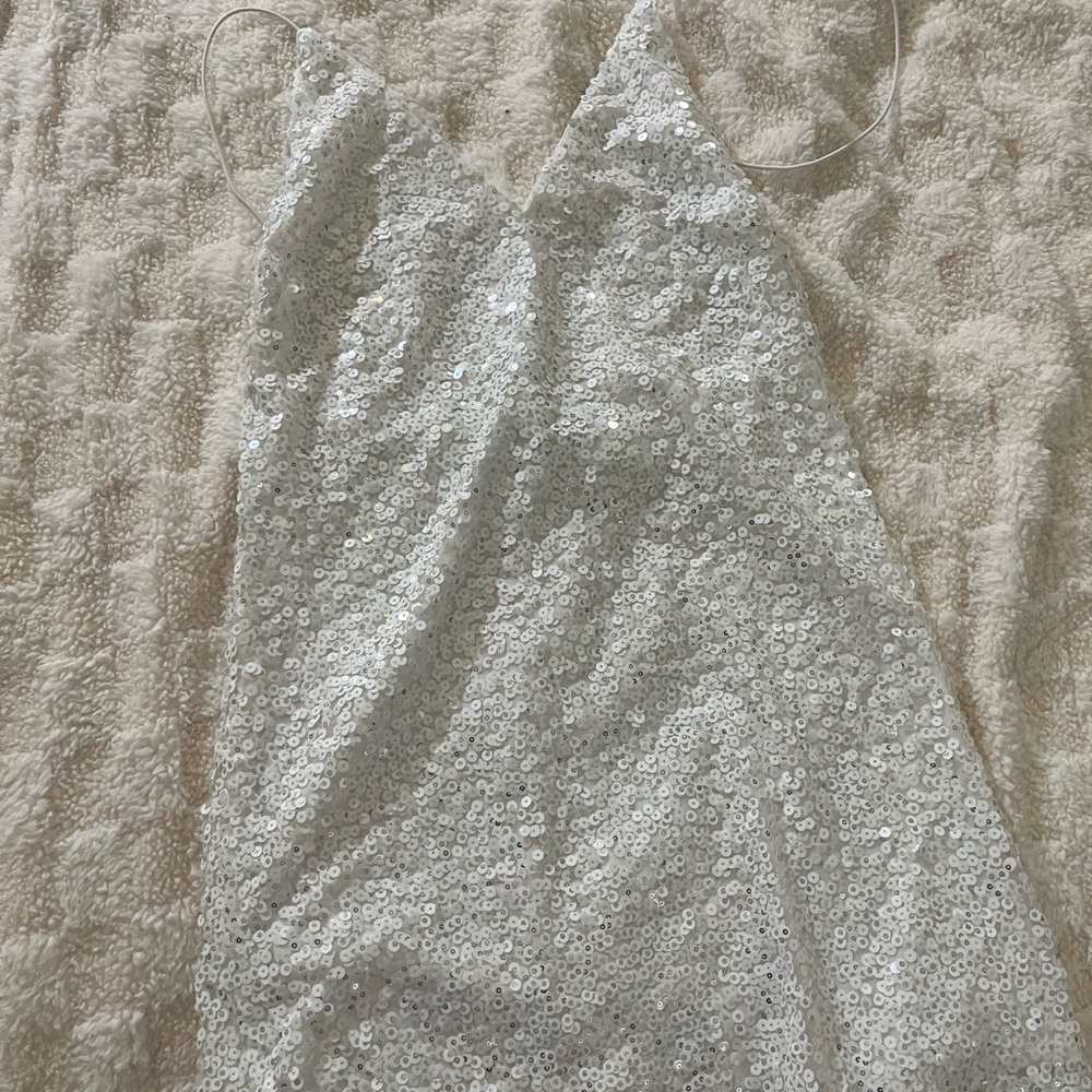 Lulu's White Sequin Dress